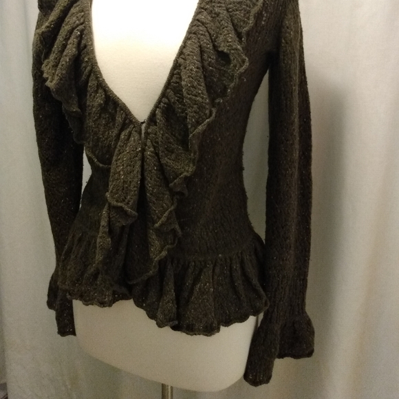 Lauren ralph lauren Knitted Cardigan S Green Chunky Warm Thick Cozy Dres… - Picture 2 of 11